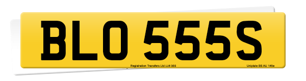 Registration number BLO 555S